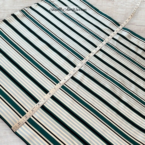 J.Crew teal/blue silk striped infinity scarf *shop@iamwarrior - Picture 7 of 12